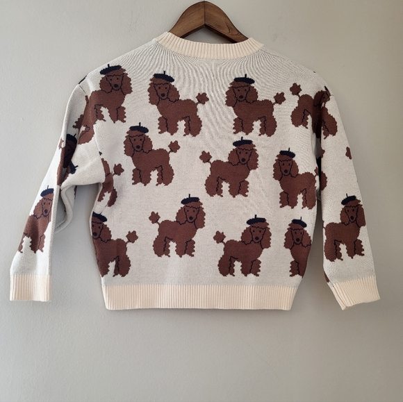 Tiny Cottons Tiny Poodles Cotton Blend Sweater 8Y - Picture 2 of 5